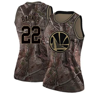 Women's Matt Barnes Golden State Warriors Gold Swingman Camo Realtree Collection Jersey