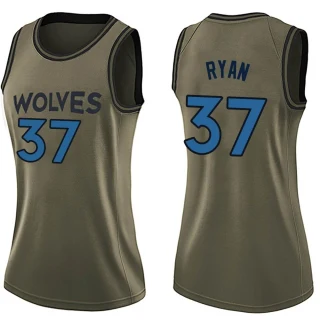 Women's Matt Ryan Minnesota Timberwolves Green Swingman Salute to Service Jersey