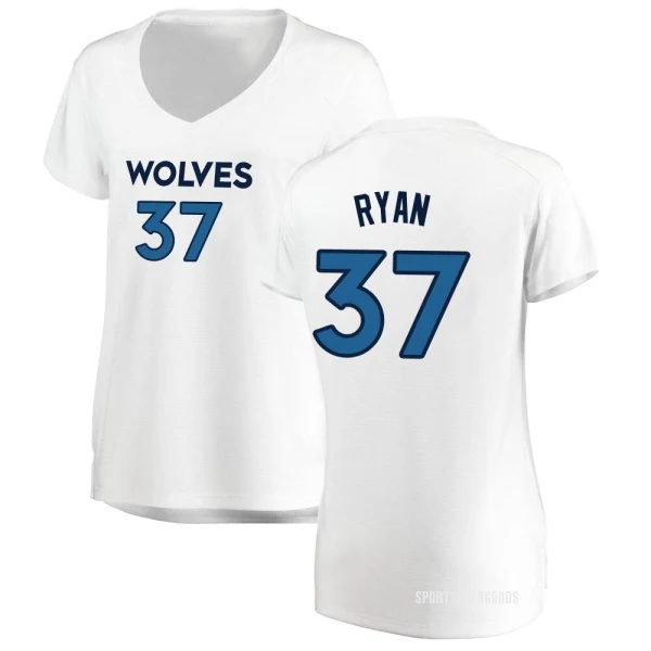 Women's Matt Ryan Minnesota Timberwolves White Fast Break Jersey - Association Edition