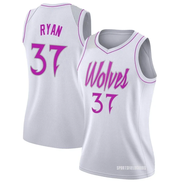 Women's Matt Ryan Minnesota Timberwolves White Swingman 2018/19 Jersey - Earned Edition