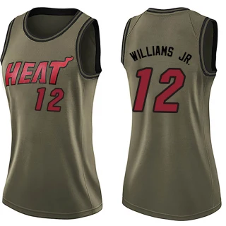 Women's Matt Williams Jr. Miami Heat Green Swingman Salute to Service Jersey