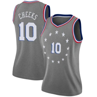 Women's Maurice Cheeks Philadelphia 76ers Gray Swingman 2018/19 Jersey - City Edition
