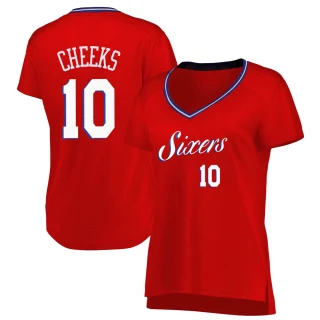 Women's Maurice Cheeks Philadelphia 76ers Red Fast Break Jersey - Statement Edition