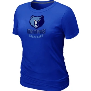 Women's Memphis Grizzlies Blue Big & Tall Primary Logo T-Shirt -