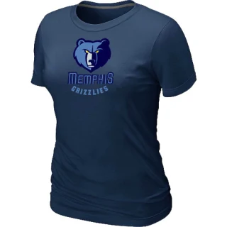 Women's Memphis Grizzlies Navy Big & Tall Primary Logo T-Shirt -