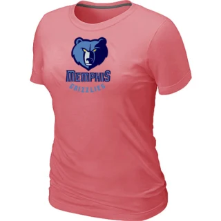 Women's Memphis Grizzlies Pink Big & Tall Primary Logo T-Shirt -