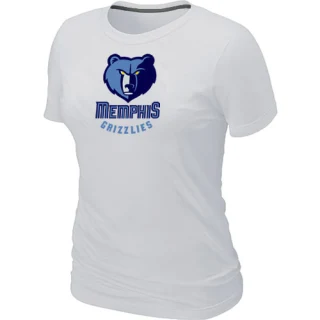 Women's Memphis Grizzlies White Big & Tall Primary Logo T-Shirt -