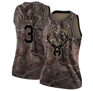 Women's Meyers Leonard Milwaukee Bucks Camo Swingman Realtree Collection Jersey