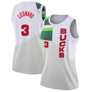 Women's Meyers Leonard Milwaukee Bucks White Swingman 2018/19 Jersey - Earned Edition