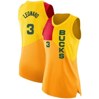 Women's Meyers Leonard Milwaukee Bucks Yellow Swingman 2018/19 Jersey - City Edition