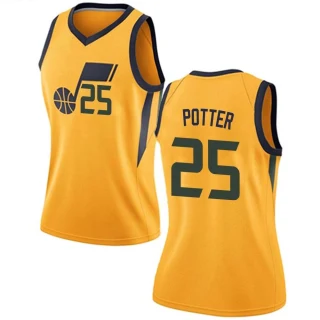 Women's Micah Potter Utah Jazz Gold Swingman Jersey - Statement Edition