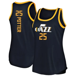 Women's Micah Potter Utah Jazz Navy Fast Break Tank Jersey - Icon Edition
