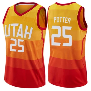 Women's Micah Potter Utah Jazz Orange Swingman Jersey - City Edition