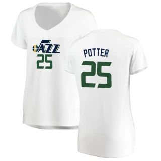 Women's Micah Potter Utah Jazz White Fast Break Jersey - Association Edition