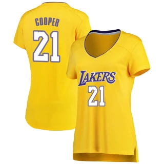 Women's Michael Cooper Los Angeles Lakers Gold Fast Break Jersey - Icon Edition
