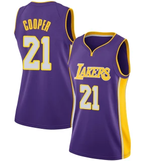 Women's Michael Cooper Los Angeles Lakers Purple Swingman Jersey - Statement Edition