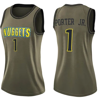 Women's Michael Porter Jr. Denver Nuggets Green Swingman Salute to Service Jersey
