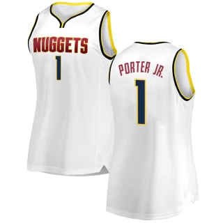 Women's Michael Porter Jr. Denver Nuggets White Fast Break 2018/19 Jersey - Association Edition