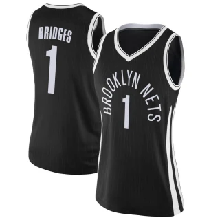 Women's Mikal Bridges Brooklyn Nets Black Swingman Jersey - City Edition