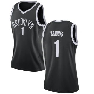 Women's Mikal Bridges Brooklyn Nets Black Swingman Jersey - Icon Edition