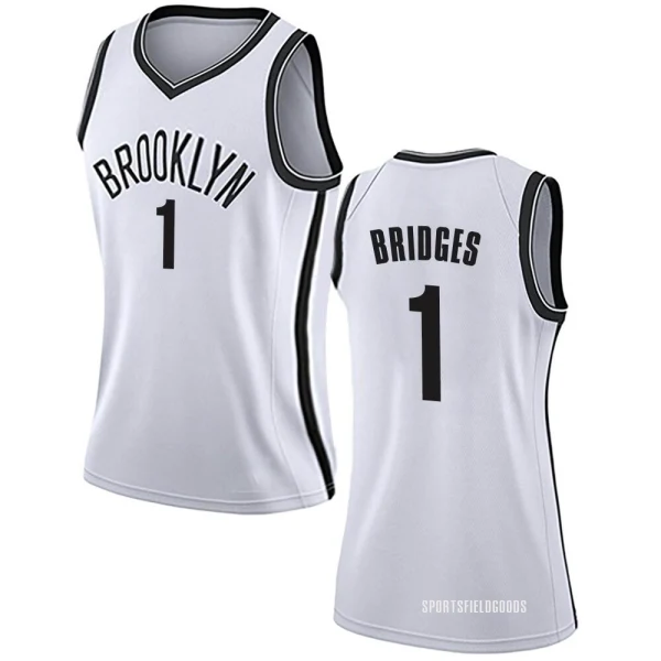 Women's Mikal Bridges Brooklyn Nets White Swingman Jersey - Association Edition