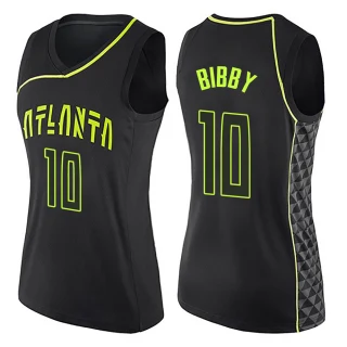 Women's Mike Bibby Atlanta Hawks Black Swingman City Edition Jersey