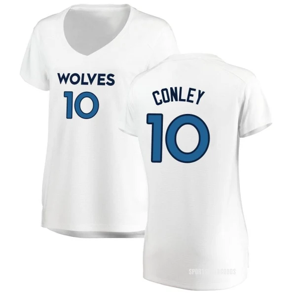 Women's Mike Conley Minnesota Timberwolves White Fast Break Jersey - Association Edition
