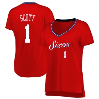 Women's Mike Scott Philadelphia 76ers Red Fast Break Jersey - Statement Edition