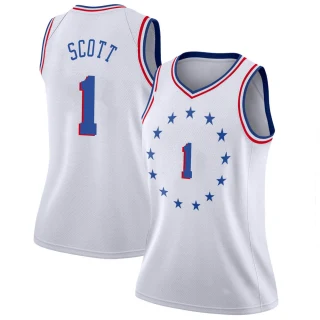 Women's Mike Scott Philadelphia 76ers White Swingman 2018/19 Jersey - Earned Edition