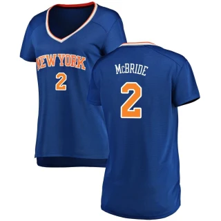 Women's Miles McBride New York Knicks Blue Fast Break Jersey - Icon Edition
