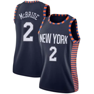 Women's Miles McBride New York Knicks Navy Swingman 2018/19 Jersey - City Edition
