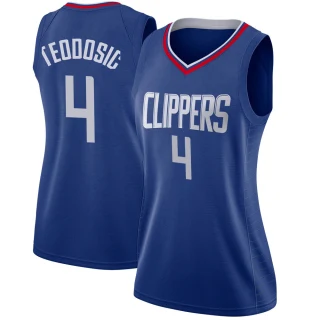 Women's Milos Teodosic Los Angeles Clippers Blue Swingman Jersey - Icon Edition