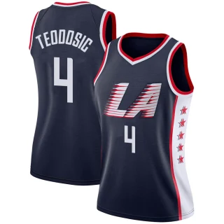 Women's Milos Teodosic Los Angeles Clippers Navy Swingman 2018/19 Jersey - City Edition