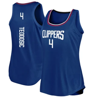 Women's Milos Teodosic Los Angeles Clippers Royal Fast Break Movement Tank Jersey - Icon Edition