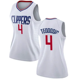 Women's Milos Teodosic Los Angeles Clippers White Swingman Jersey - Association Edition