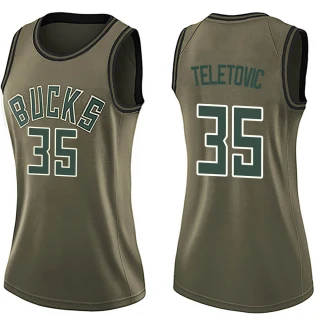 Women's Mirza Teletovic Milwaukee Bucks Green Swingman Salute to Service Jersey
