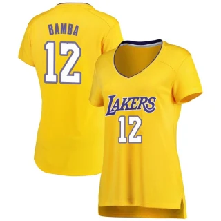 Women's Mo Bamba Los Angeles Lakers Gold Fast Break Jersey - Icon Edition