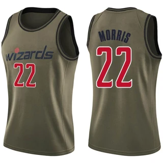 Women's Monte Morris Washington Wizards Green Swingman Salute to Service Jersey