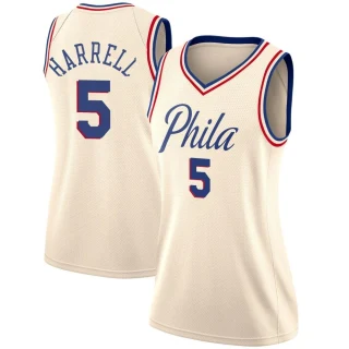 Women's Montrezl Harrell Philadelphia 76ers Cream Swingman Jersey - City Edition
