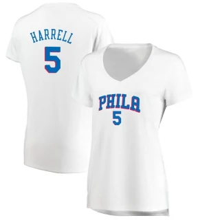 Women's Montrezl Harrell Philadelphia 76ers White Fast Break Jersey - Association Edition