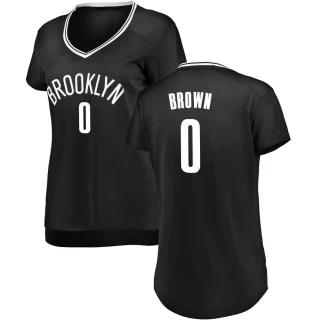Women's Moses Brown Brooklyn Nets Black Fast Break Jersey - Icon Edition