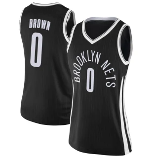 Women's Moses Brown Brooklyn Nets Black Swingman Jersey - City Edition