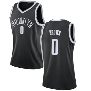 Women's Moses Brown Brooklyn Nets Black Swingman Jersey - Icon Edition
