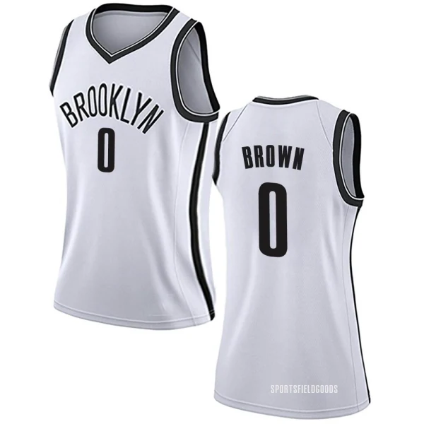 Women's Moses Brown Brooklyn Nets White Swingman Jersey - Association Edition