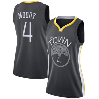 Women's Moses Moody Golden State Warriors Gold Swingman Black Jersey - Statement Edition1