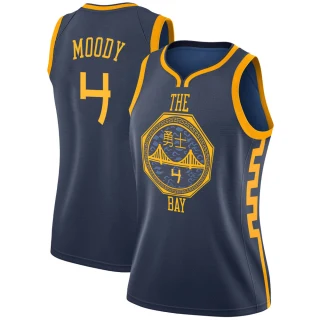 Women's Moses Moody Golden State Warriors Gold Swingman Navy 2018/19 Jersey - City Edition