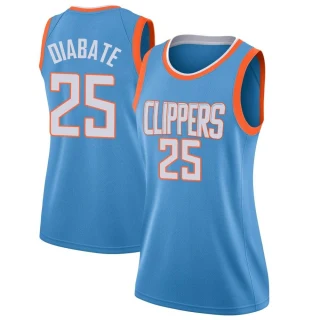 Women's Moussa Diabate Los Angeles Clippers Blue Swingman Jersey - City Edition