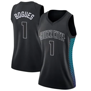 Women's Muggsy Bogues Charlotte Hornets Black Swingman Jordan Brand Jersey - City Edition