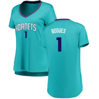 Women's Muggsy Bogues Charlotte Hornets Teal Fast Break Fanatics Brand Jersey - Icon Edition