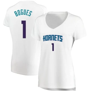 Women's Muggsy Bogues Charlotte Hornets White Fast Break Jersey - Association Edition